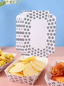 10/24 件足球食品盒、炸薯条盒、爆米花盒、生日派对装饰和电影之夜零食盒，适用于午餐盒、面包店面包、汉堡餐厅 - 彩色 - 查看 4