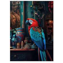 1 Pc Optional Frame Posters Wall Arts Vintage Still Life Tiger Parrot Peacock Flowers Canvas Painting Wall Decor Nordic Art Poster And Prints Picture Home Room Decor