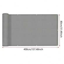 灰色不透明隐私屏风，防紫外线罩，适用于公寓阳台栏杆、户外露台、平台、门廊 - 彩色 - 查看 14