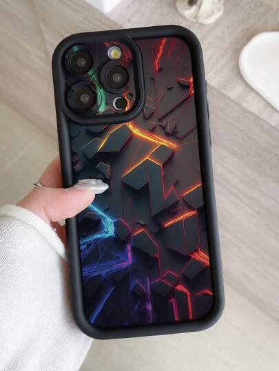 1pc Technologically Designed Camera Protection Thick Shockproof Black Phone Case, Compatible With Apple 11 Pro Max, 12 Pro Max, 13 Pro Max, 14 Pro Max, 15 Pro Max, 16 Plus, 16 Pro Max, 16E, Galaxy A55, A15, S24 Ultra, S25 Ultra, Redmi, OPPO, Realme, VIVO, Infinix, Honor, MOTO, OnePlus Waterproof Anti-Fall Scratch Resistant