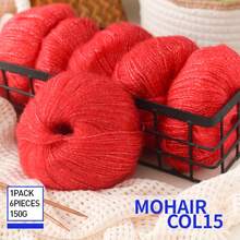 6个球，真丝马海毛纱线，细针织纱线，钩针镂空针织品，手工编织披肩开衫，手工纱线球。详情：4 6个球，马海毛纱线，细针织纱线，钩针镂空针织品，手工编织披肩开衫，手工纱线球