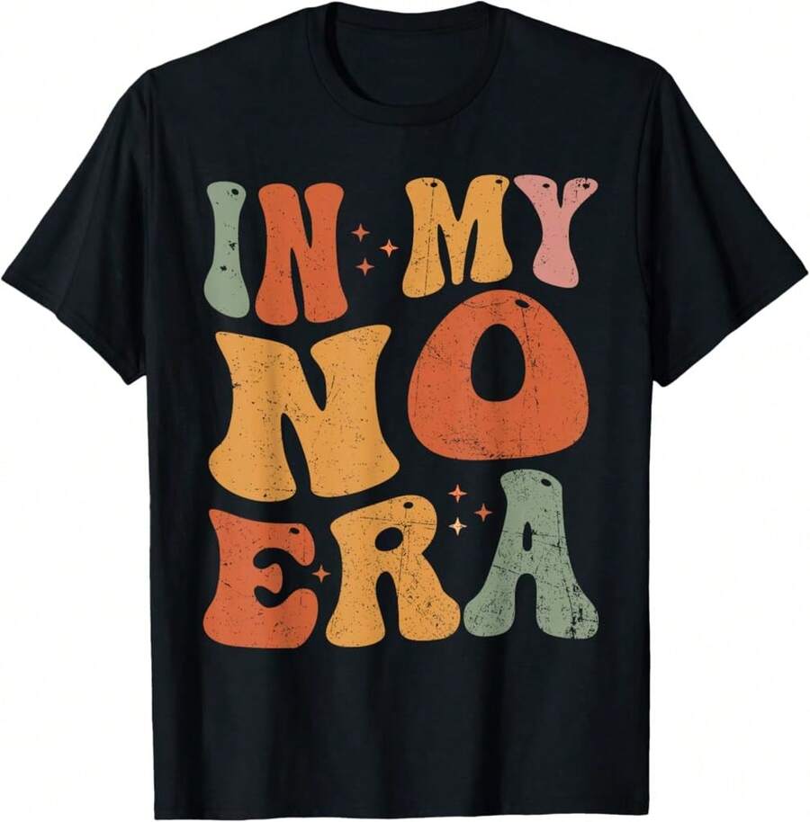 In My No Era Bad Kid Groovy Funny Toddler Kid Life T-Shirt,DI Gifts For Boyfriend - Black - View 1