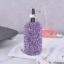 1 Peça Garrafa Dispensadora de Plástico com Bomba Decorada com Strass de 500ml para Gel de Banho, Shampoo, Loção, Garrafa Vazia Recarregável - Multicolorido - Visão 11
