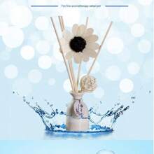 1 Stück Weißer Keramik Duftölverteiler ohne Flamme, Rattan Keramik Duftverteiler für drinnen, Zuhause, Hotelzimmer, Badezimmer, Lufterfrischer (Aufhänger-Tag nur zur Anzeige, kein Aufhänger-Tag enthalten)