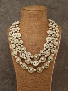 New Bohemian European & American Handmade Natural Coconut Shell Beads Multi-Layer Necklace, Simple & Versatile Fashion Items For 2025 - Multicolor - View 17