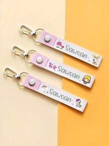 1PC Personalized Name Badge Lanyard, Name Tags ID Tags Backpack Name Tag Daycare Name Label Hooks For Backpacks Water Bottle,Warm Ambience, Autumn Home Refresh, Xmas Decoration