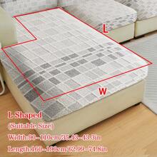 1pc Summer Breathable Jacquard Non-Slip Sofa Seat Cushion Cover, Style Cool And Skin-Friendly, Pet-Proof, Elastic Sofa Slipcover, Fits L-Shaped Sofa And 1/2/3/4 Seat Sofa