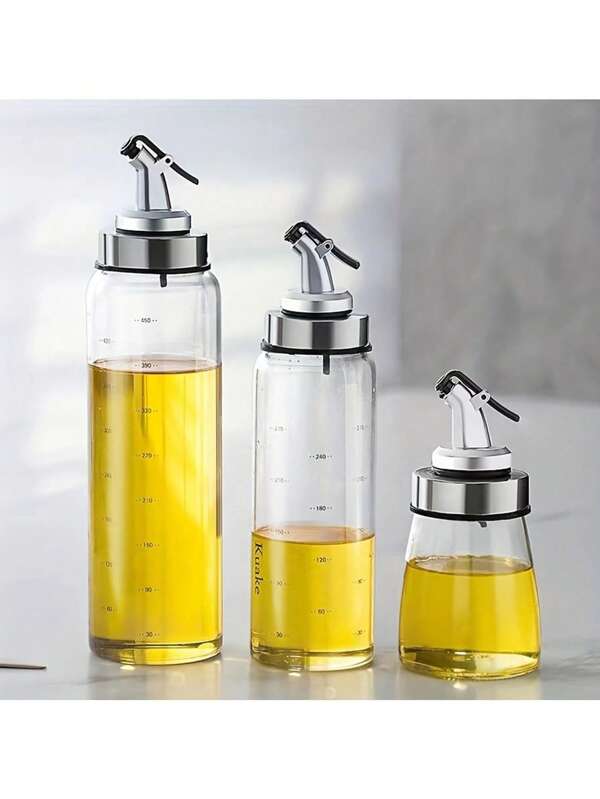 1 Pc Lead-Free Glass, Durable And Corrosion-Resistant Glass, Oil Tank, Leak Proof Kitchen, Oil Bottle, Oil Tank, Spice Oil, Soy Sauce, Vinegar Tank, Seasoning Bottle, Olive Oil And Edible Oil Glass Oil Dispenser And Container, Kitchen Supplies, Kitchen Seasoning Storage Tank