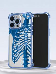 1个全新电镀粉色骷髅防震/加厚透明TPU保护壳，兼容苹果17 Pro Max、16 Pro Max/16 Pro/16/13 Pro Max/12 Pro Max、11、15 Pro Max、14 Pro Max/三星Galaxy SAM/荣耀Note 13 Pro/S23 Ultra/S24 Ultra/S25/A56，国际版，非国内版 - 遠峰藍 - 查看 3