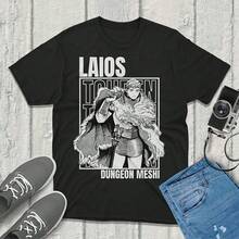 Laios Touden Dungeon Meshi Delicious In Dungeon T-Shirt Anime Graphic  Vintage Streetwear Unique Perfect  Gamers & Anime FansExperience Unmatched Comfort And Durability With Our 220G Heavyweight 100% Cotton T-Shirt. Designed For Those Who Value Quality And Substance, This Tee Offers A Structured Fit, Soft Feel, And Long-Lasting Wear. Perfect For Casual Style, Layering, Or Everyday Essentials, It's Breathable Yet Sturdy-Your New Favorite Go-To Shirt. - màu đen - Xem 1