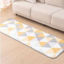 Rug, Washable, All Season, Room Mat, Small, Play Mat, Nordic, Anti-Mite, Non-Slip, Washable Rug, Compatible With Hot Carpet, Compatible With Floor Heating, Summer, Winter, Mat, Rug Mat, Carpet, Rug Carpet, Flannel, Washable, Carpet, Living Room - 灰色-三角形 - 查看 13