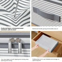 1pc/2pcs/3pcs Foldable Under Bed Storage Bags, Large Capacity Storage Containers With Transparent Window And Reinforced Handle, Non-Woven Fabric Zipper Organizer Bags For Clothes, Blankets, Quilts