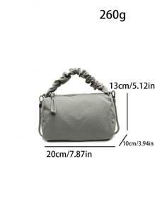 Nylon Mini Tote Bag | Two Compartment Handbag & Shoulder Bag | Minimalist Chain Crossbody Bag | Versatile Casual Purse For Women | Lightweight Commute & Daily Use