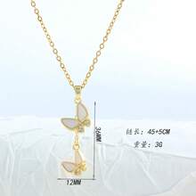 Women Pendant Necklaces - 金色項鍊-319 - 查看 1