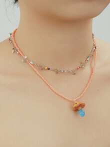 1/2/3/6/12 chiếc Dây chuyền mặt dây chuyền bằng nhựa hình nấm hạt giống thiên nhiên nhiều màu sắc thời trang, Thích hợp cho Ngày lễ tình nhân, Bạn bè, Gia đình, Quà tặng tiệc tùng, Phụ nữ mặc hàng ngày - Nhiều màu - Xem 13