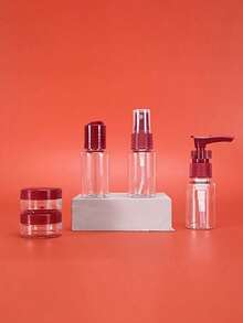 旅行洗漱用品瓶套装可填充喷雾瓶，适用于男女旅行必需品，邮轮必需品，宿舍必需品，方便分配瓶，适用于洗发水、护发素、乳液、沐浴露、洁面乳、护肤品、护手霜，便携式化妆品瓶套装，适用于旅行、航班、商务、家居、露营、户外、海滩、暑假、返校