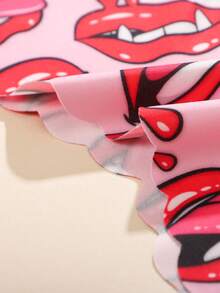 7pcs/Pack Women's Sexy & Comfortable Floral Print Seamless Panty Sets With Wave Hem, Pink Tones - 彩色 - 查看 6