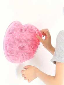 1 件套 TPR 防滑背部和足部磨砂按摩器套装 | 双面去角质垫，深层清洁，促进血液循环 | 粉色/蓝色可选 | 水疗级浴室配件 健身房配件