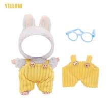 Conjunto de pantalones tipo babero con estampa de personaje a juego con gafas sin marco, disponible en múltiples colores (gafas no incluidas)