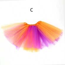 1 Chân váy tutu bằng vải tuyn lưới sọc nhiều màu, dài 30cm, phù hợp với vòng eo 40cm, đa năng cho mọi mùa, phù hợp cho thanh thiếu niên, múa ba lê, lễ hội hóa trang, biểu diễn sân khấu, chương trình biểu diễn ở trường, chạy bộ, tiệc tùng, sân khấu, chân váy lót nhiều màu cầu vồng - Nhiều màu - Xem 7