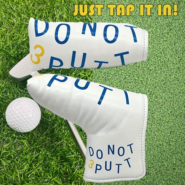 White Golf Putting Head Cover, Durable Club Protector, Ideal Choice For Male Golfers, Perfect Gift For Valentine's Day, Father's Day, Birthdays, Retirement.