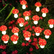20pcs/12pcs/8pcs Lampu Jamur Bertenaga Surya, Lampu Lantai untuk Dekorasi Taman, dengan 8 Fungsi, Cocok untuk Taman, Paskah, Natal, Halloween, dan Acara Lainnya - energi matahari - View 4