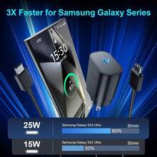 Cargador USB C, Cargador Tipo C 25W Super Rápido con Cable de Carga Rápida USB C a Tipo C, Compatible con Samsung Galaxy S26 S25 S24 S23 S22 S21 S21+/S21 Ultra/S20/S20 Ultra/Note 20 Ultra/Note 10, Carga Rápida Compatible con iPhone17/16/15/Pro/Pro Max - Tipo de Enchufe A Japonés (100V) - Ver 2