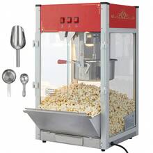 Popcorn Maker, 1440W Popcorn Popper Machine, 12 Oz Kettle Makes 80 Cups Per Batch, Countertop Popcorn Maker With Tempered Glass, 3 Stainless Steel Scoops, Movie Theater Style, Red - US A Type Plug(110-127V) - View 8