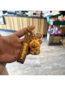 Cartoon New Capybara Series Key Chain Pendant, Children's, Bag Charm, Small Promotional School Car Accessories Cute Goth Y2k Christmas Gift Ideas Bag Lanyards With Id Holder Car Accessories Bag Charms Car Accessories Teacher Friend Sister - Multicolor - View 26