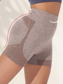 5pcs Seamless High Waist Shaping Sports Shorts Sculpting Waist Butt Lifter Fashionable Fitness Biker Shorts - Multicolor - View 4