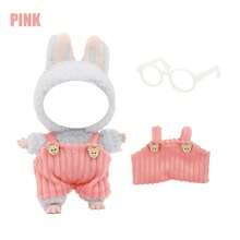 Conjunto de pantalones tipo babero con estampa de personaje a juego con gafas sin marco, disponible en múltiples colores (gafas no incluidas)