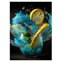 1 Pc Optional Frame Posters Wall Arts Wall Art Modern Retro Dining Bar Coffee Shop Decor Painting Cocktail Explosion Pictures Fruit Pizza Coffee Splash Canvas Posters