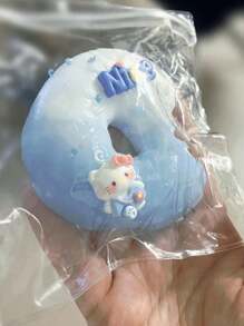 Sanrio 1 pieza Juguete esponjoso y suave con diseño creativo y lindo de dona, juguete anti-estrés de rebote lento, serie de verano con diseño de dona, pata de gato de caricatura, juguete esponjoso de barro, juguete esponjoso de gofre, juguete realista anti-estrés, etiqueta suave, regalo de fiesta (estilo y color aleatorio)