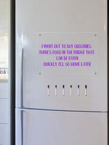 1 Set Magnetic Transparent Acrylic Monthly & Weekly Planner Whiteboard, Erasable Magnetic Fridge Memo Board (Comes With 6 Random Color Whiteboard Markers) - Transparent - View 5