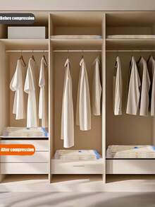 11-1 件真空储物袋，现代真空压缩储物袋，适用于家庭，防尘密封储物容器旅行配件，便携式塑料旅行袋衣物储物袋，适用于床上用品、衣服、被子，理想的家居用品，储物必需品节省空间袋整理器衣柜整理器卧室宿舍必需品衣服整理器家庭学校整理，夏季储物