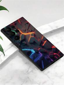 3D创意激光束抗冲击防滑黑色手机壳，适用于Galaxy A04e/A05s/A13/A14/A15/A34/A35/A50/A52/A53/A54/S21/S22/S23/S24/S25/S25，超强防水防震防摔防刮。 - 黑色 - 查看 4