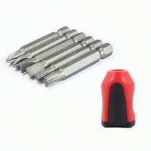 6 Chrome Vanadium Steel Screwdriver Heads, Sandblasted To Prevent Rusting; Paired With A Magnetizer, It Can Increase The Magnetic Force Of The Batch Head And Eliminate It. The Product Needs To Be Used With A Screwdriver Handle With A 1/4-Inch Hexagonal Socket