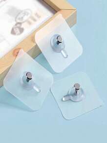 10pcs/2pcs Multi-Purpose Adhesive Hooks, [Suitable For Smooth Flat Surfaces] Can Be Used To Hang Frames, Wedding Photos, Decorative Paintings, Clocks, Calendars And Other Household Items. Bath And Kitchen Storage Rack Fixed Sticky Hooks, Non-Damaging To Walls, High Load-Bearing Back To School