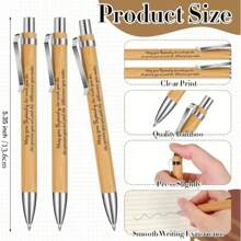 12 pièces/6 pièces/2 pièces/1 set Coffret cadeau de reconnaissance pour les employés - comprend un stylo à bille en bambou avec des citations inspirantes et des cahiers de motivation à spirale, cahiers de reconnaissance, mini cahiers à spirale. Convient pour les bénévoles, les enseignants, les infirmières, les activités de team building, les anniversaires, la retraite, les cadeaux de bureau pour les fêtes, fournitures scolaires, rentrée scolaire