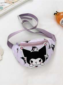 Sanrio 1 pieza Bolso de hombro con diseño de dibujos animados de Sanrio, mochila linda, bolso cruzado/de cintura de moda, monedero para aperitivos
