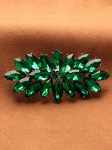 1pc White K-Plated Multi-Layer Agate Brooch, Long Style Quality Lapel Flower Pin, Women Autumn/Winter Accessory, Assorted Design