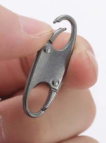 2/4 pièces de double petits mousquetons, mousquetons en forme de S, porte-clés, petit crochet à ressort en alliage pour la pêche/le camping/l'extérieur, verrou de fermeture éclair, remplacement de tirette de fermeture éclair, connecteurs de clips de fermeture éclair, dispositif antivol