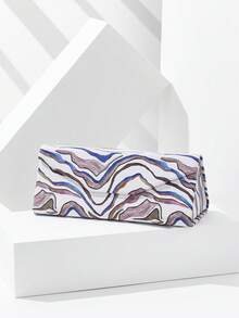 1pc Unisex Colorful Marble Texture Portable Foldable Sunglasses Case, Suitable For Outdoor - Multicolor - View 12