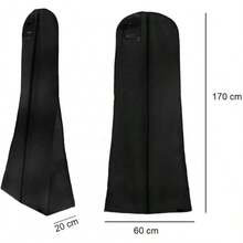 Portatrajes Bolsas Colgantes para Trajes, Sacos, Chamarras, Camisas, Blusas, Vestidos. Portador de Ropa para Viaje. Protector de Ropa con Ventana para closet. Funda de Ropa (set 2: 100x60cm) - Set_Novios - Ver 2