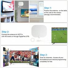 2025新款4K 1080p数字电视天线高增益放大器，USB供电同轴室内信号增强器，适用于新旧电视（购买前请确认本地信号源，如果不是数字电视，则需要机顶盒。尽量避免在墙壁较厚的区域使用）。 - 白色 - 查看 3