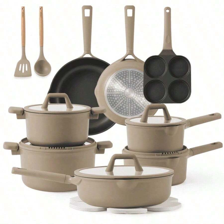 Carote 19 Pcs Nonstick Cookware Sets, Non Stick Pots And Pans Set ...