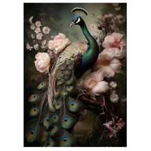 1 Pc Optional Frame Posters Wall Arts Vintage Still Life Tiger Parrot Peacock Flowers Canvas Painting Wall Decor Nordic Art Poster And Prints Picture Home Room Decor