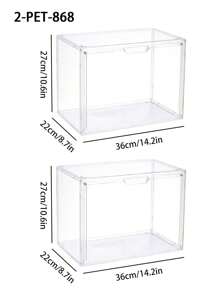 1pc Wallet Wardrobe Storage Box, Transparent Handheld Display Box, Stackable Acrylic Storage Cabinet, Plastic Storage Container For Wallets, Toys, Shoes