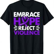 Embrace Hope Domestic Violence Awareness T-Shirt - Black - View 1