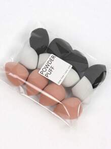 12 piezas de esponjas mezcladoras de maquillaje de colores aleatorios grandes, esponjas de huevo de belleza mixtas para aplicación de líquidos, cremas y polvos, esponjas de maquillaje multicolor para todo tipo de piel, esponjas para polvos y bases libres de látex de doble uso